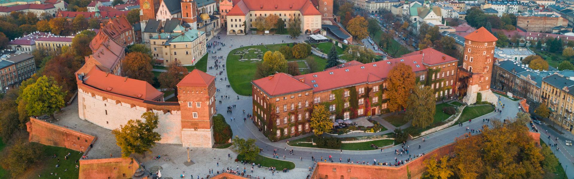 Königsschloss Wawel aus der Vogelperspektive