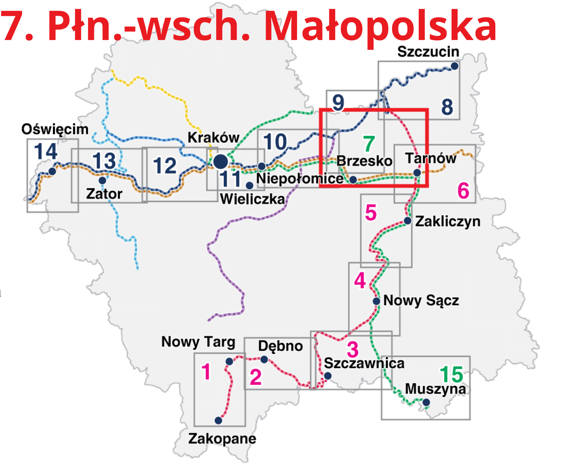 Mapa Małopolski